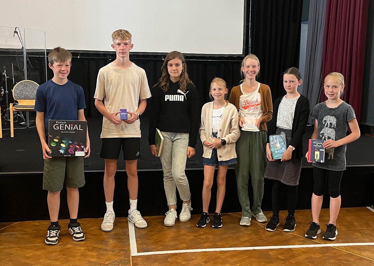 Pressebild-Die-Gewinner-des-Känguru-Wettbewerbs-präsentieren-ihre-Sachpreise